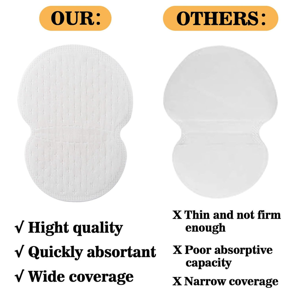 Underarm Sweat Pads - 100 Pack (50 Pairs) Armpit Pads for Women and Men, Disposable Sweat Protection Underarm Fight Hyperhidrosis Non Visible, Comfortable Unflavored