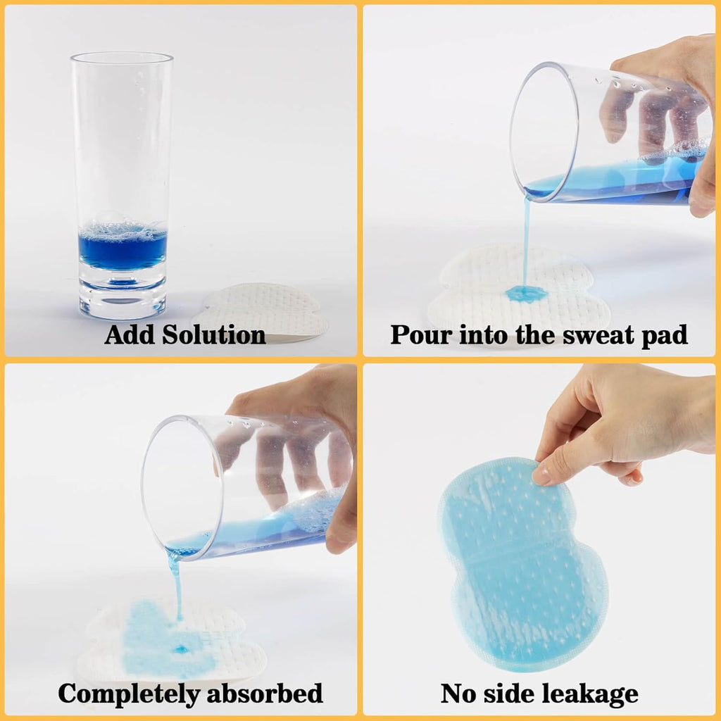 Underarm Sweat Pads - 100 Pack (50 Pairs) Armpit Pads for Women and Men, Disposable Sweat Protection Underarm Fight Hyperhidrosis Non Visible, Comfortable Unflavored